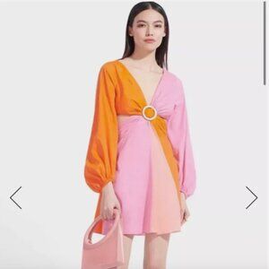 STAUD Women's Gulf A-Line Cutout Dress - NEW with Tags NWT - Hippie 70s style